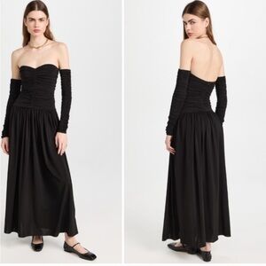 Rosetta Getty Ruched Strapless Dress